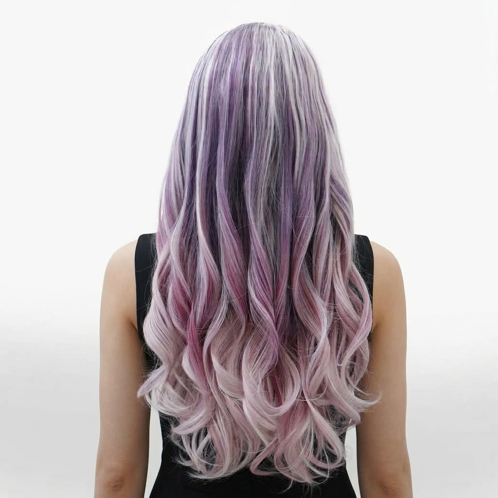 Jazsim in Amethyst Haze| 24" Lavender Loose Wave Wig