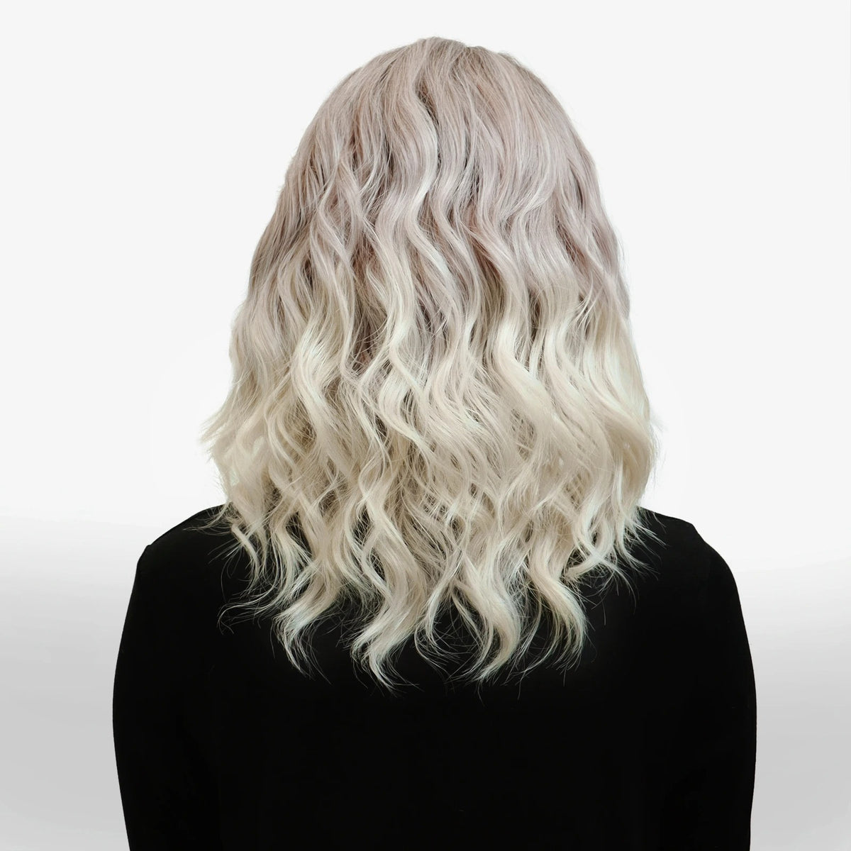 Gwen in Blush Pearl Ombre' | 14" Ombre Wavy Lace Front Wig