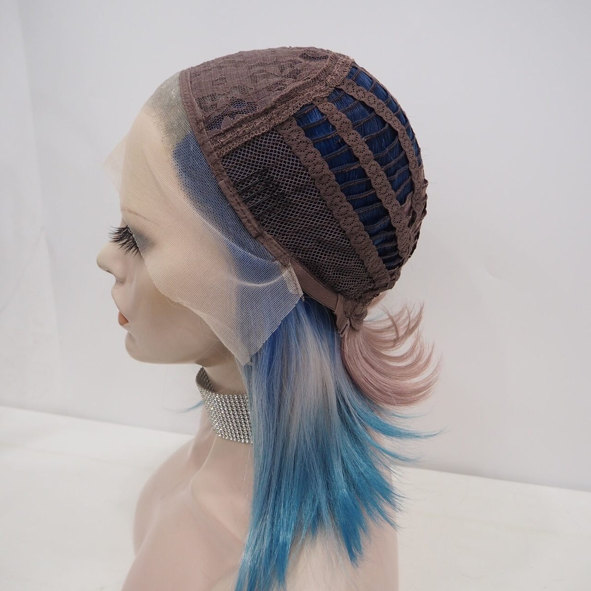 Cora in Artic Peacock | 16" Straight Bob Lace Front Wig
