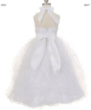Load image into Gallery viewer, Ruffle Skirt Flowergirl Dress - White