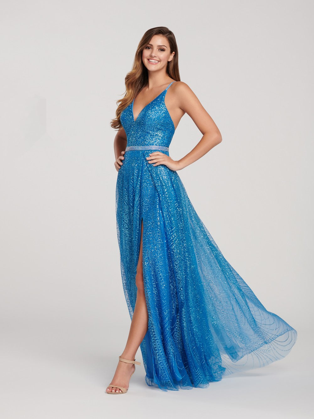 Ellie Wilde Glitter Grad Dress EW119001