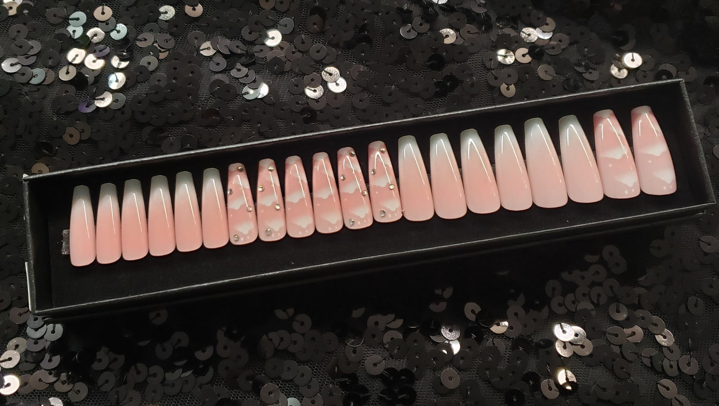 Pink Cloud Press On Nail Set