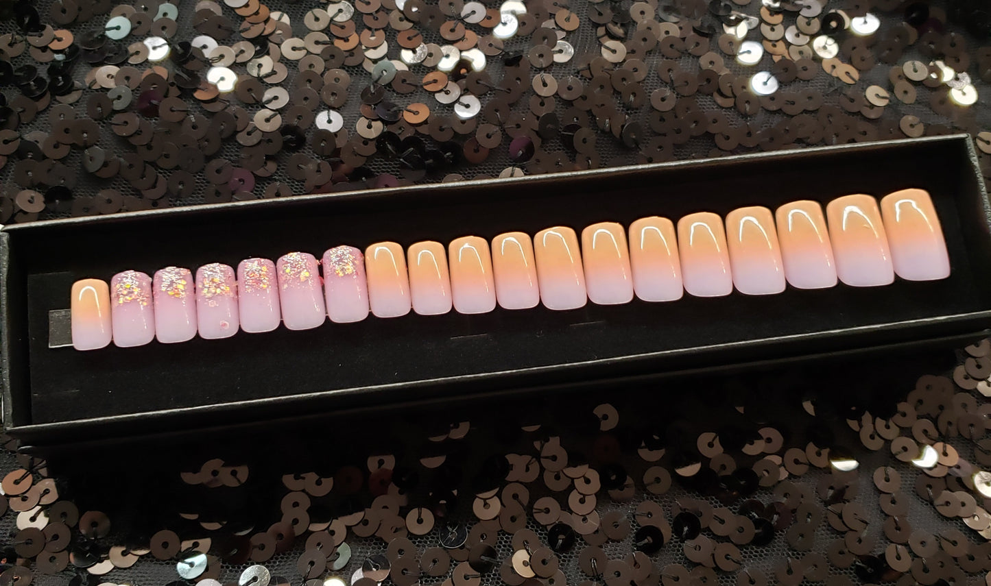 Creamsicle Press On Nail Set