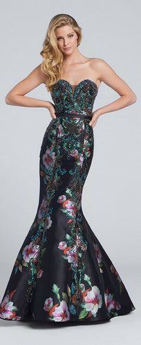 Ellie Wilde Grad Prom Dress EW117149 Black/Multi