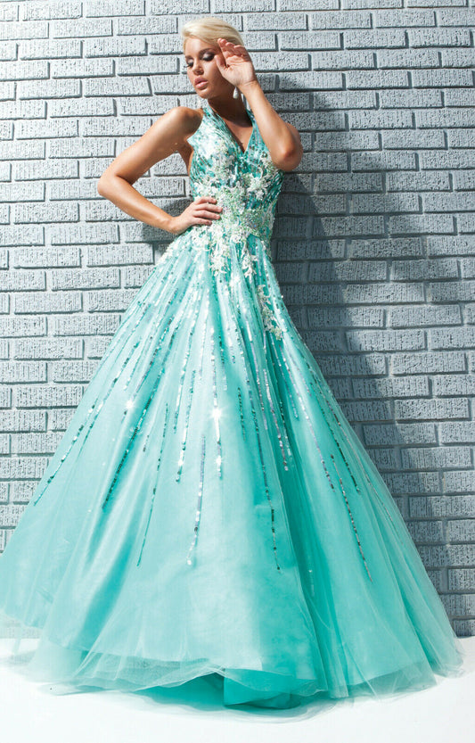 Tony Bowls Ballgown Prom Dress 113539 Aqua