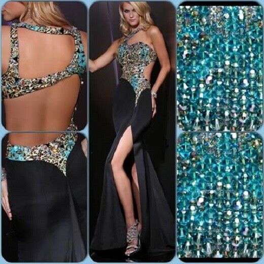 Xcite Leopard Prom Dress 32319 Black/Multi