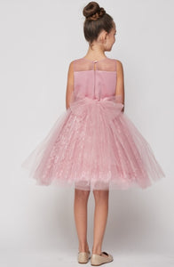Lace Flowergirl Dress - Rose