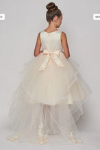 Load image into Gallery viewer, Layered High Low Flowergirl Dress - White