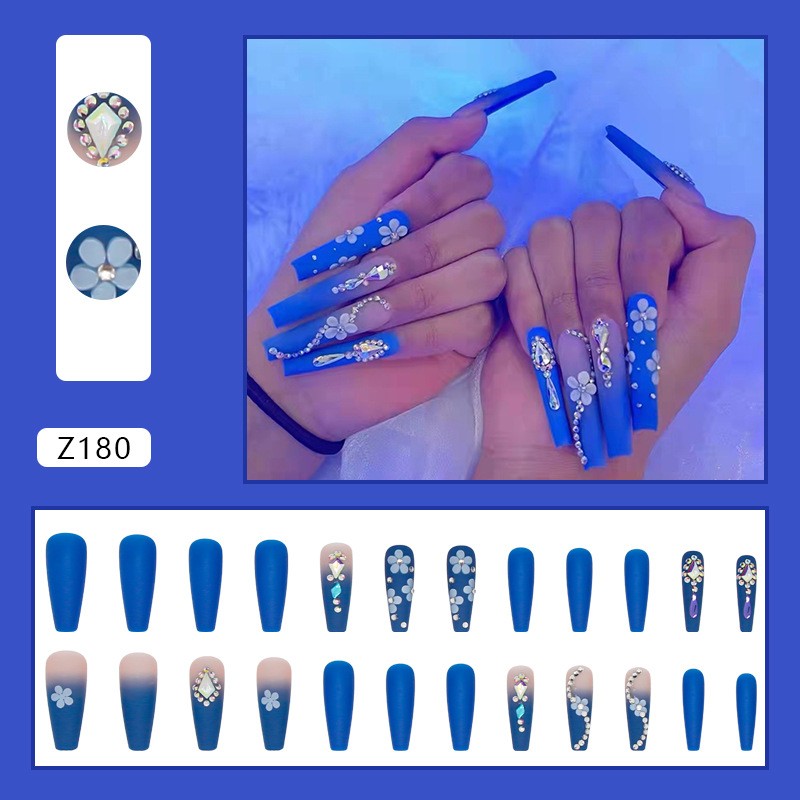 Bailey Blue Press On Nail Set