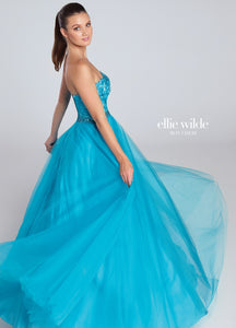Ellie Wilde Strapless Tulle Ball Gown EW117058