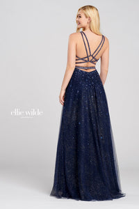 Ellie Wilde Rhinestone Tulle Gown EW120097