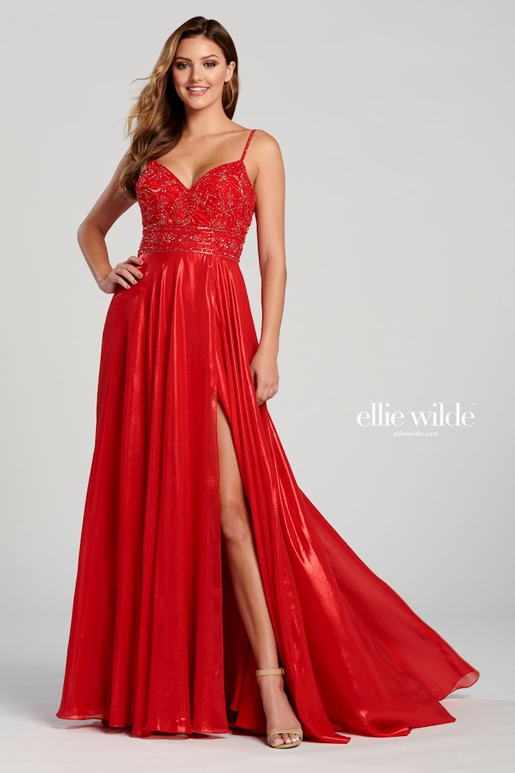 Ellie Wilde Metallic Lame' Gown EW120107