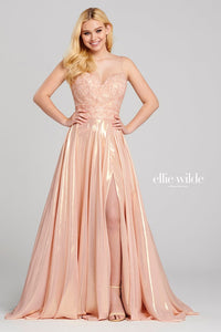 Ellie Wilde Metallic Lame' Gown EW120107