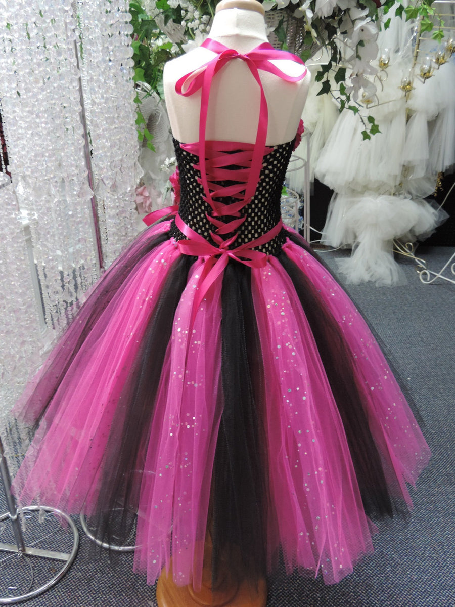 Pink and black outlet tutu dress