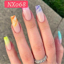 Load image into Gallery viewer, Rainbow Swirl Press On Nail Set