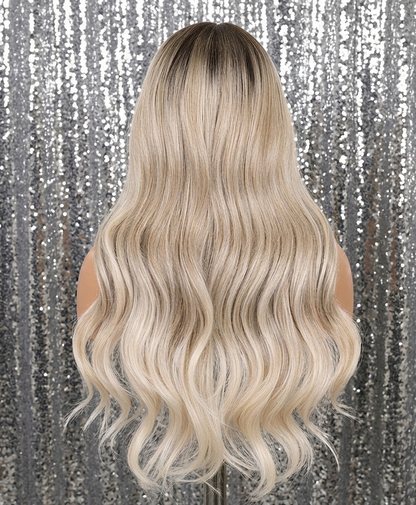 Alexis | Toasted Coconut 26" Long Wavy Lace Front Wig - Image 4