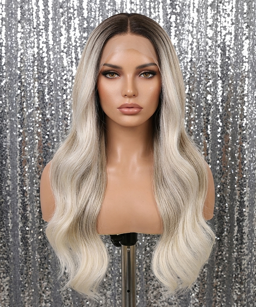 Alexis | Toasted Coconut 26" Long Wavy Lace Front Wig - Image 3