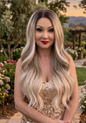 Alexis | Toasted Coconut 26" Long Wavy Lace Front Wig - Image 1