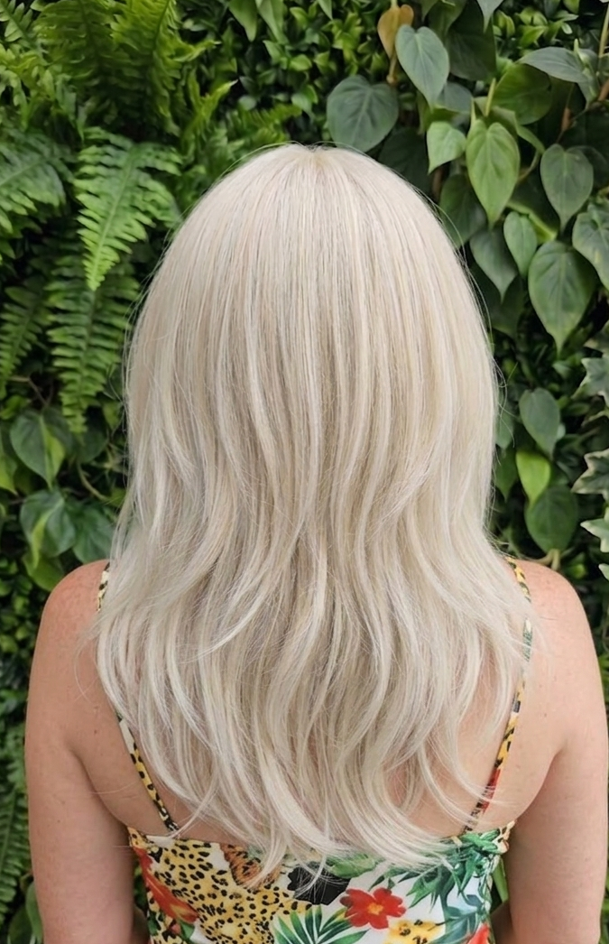 Angelica in Arctic Frost | 20" Luxury Swiss Lace Front Wig - Image 2