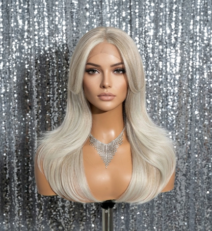 Angelica in Arctic Frost | 20" Luxury Swiss Lace Front Wig - Image 3