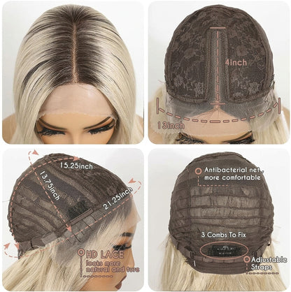 Alexis in Toasted Coconut | 26" Long Wavy Blonde Ombre Lace Front Wig
