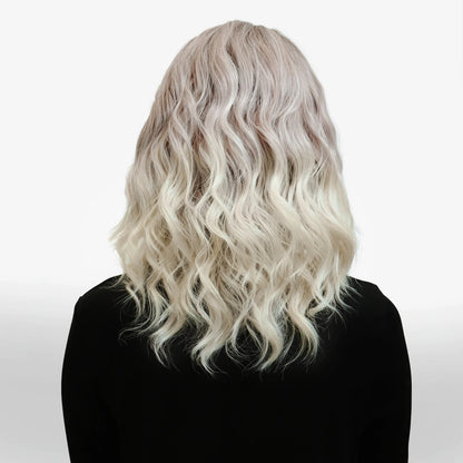 Gwen in Blush Pearl Ombre' | 14" Ombre Wavy Lace Front Wig