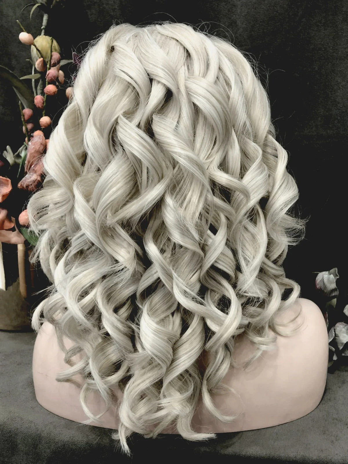 Dolly in Platinum Rush | Platinum Blonde 16" Curly Lace Front Wig