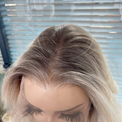 Sammy in Champagne Encore | 14" Wavy Lace Front Wig