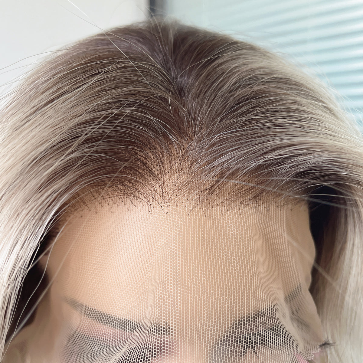 Amara in Cool Cashmere | 18" Wavy Ash Blonde Lace Front Wig