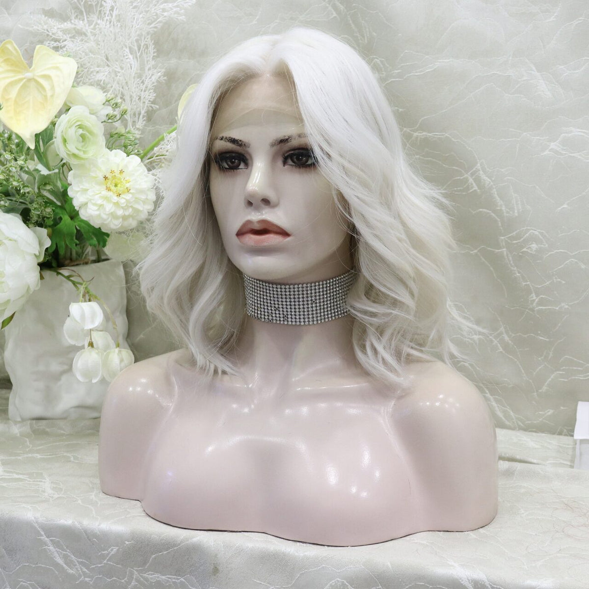 Vanna in Platinum Rush | 16" Loose Wave Lace Front Wig