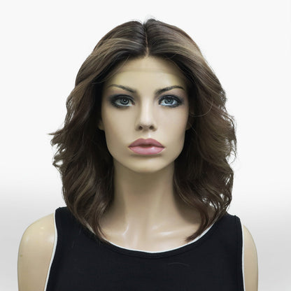 Danica in Espresso Bean | Dark Brown 16" Wavy Lace Front Wig