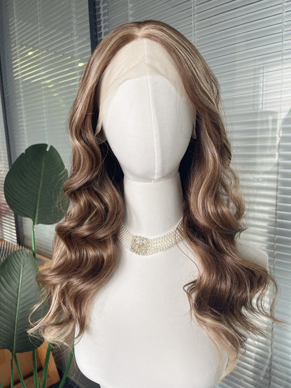 Lilly in Toffee Swirl | 22" Deep Wave Lace Front Wig