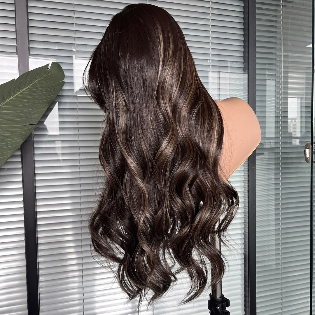 Demi in Espresso Silk | 26" Wavy Lace Front Wig