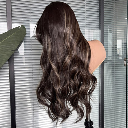 Demi in Espresso Silk | 26" Wavy Lace Front Wig