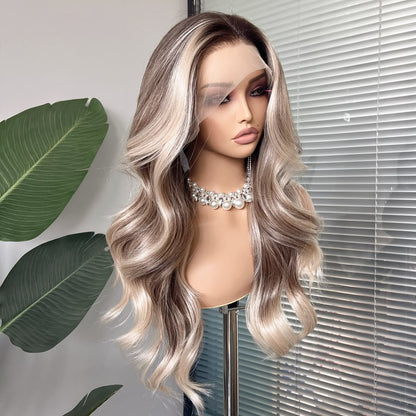 Everly in Frosted Mocha | 24" Loose Wave Ombre Lace Front Wig