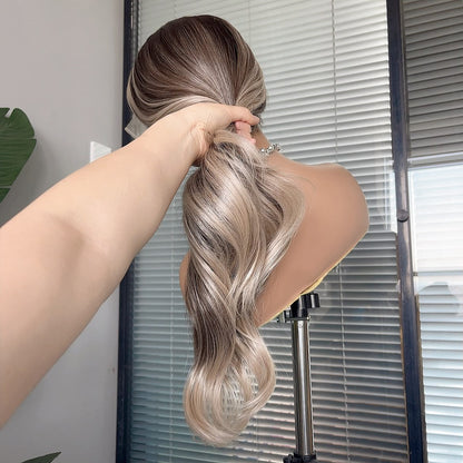 Everly in Frosted Mocha | 24" Loose Wave Ombre Lace Front Wig