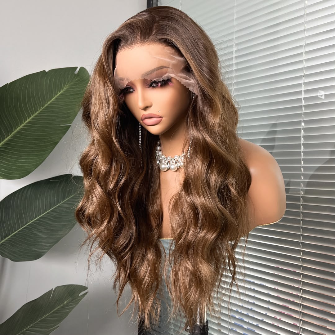 Miley in Hazelnut Glow | 26" Wavy Lace Front Wig