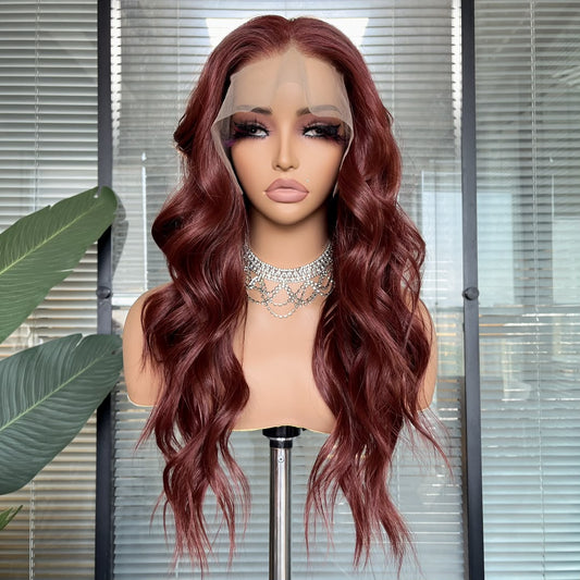 Alani in Fire Cracker | 24" Deep Wavy Lace Front Wig