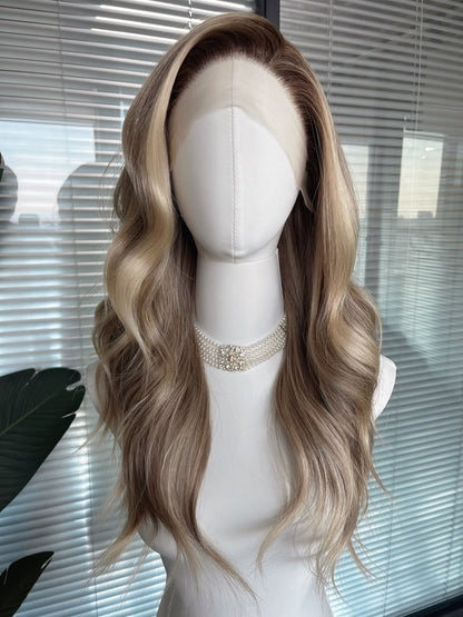 Mila in Caramel Swirl | 24" Wavy Lace Front Wig