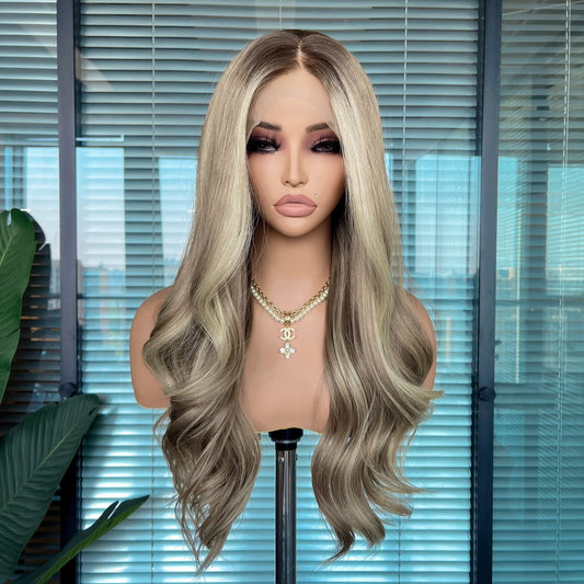 Madison in Smores | 24" Long Wavy Lace Front Wig