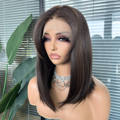 Jana in Swiss Chocolate | 14" Long Straight Bob Lace Front Wig