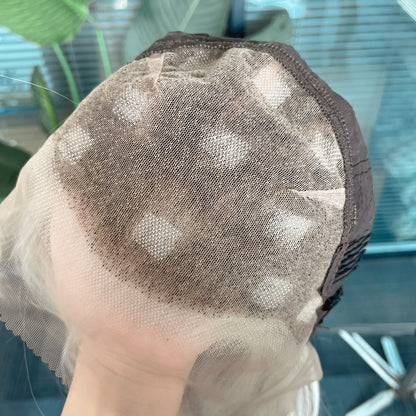 Electra in Midnight Frost | 22" Grey/Brown Wavy Lace Front Wig