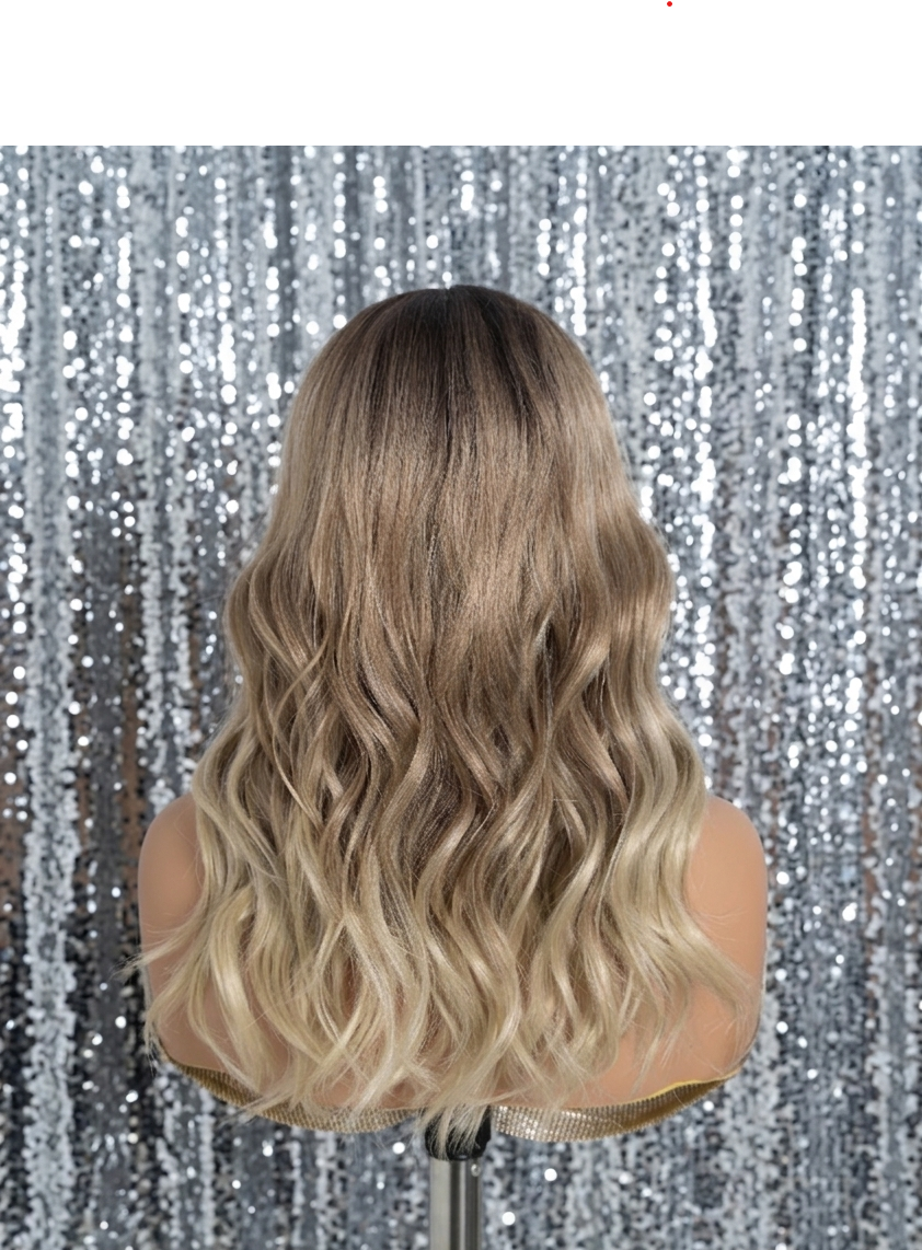 Ava – Sunkissed Sand | 18" Wavy Lace Front Wig