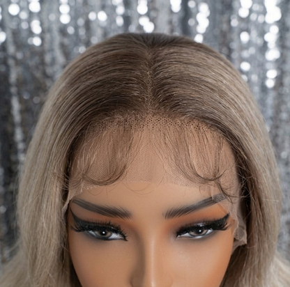 Chloe in Apricot Nectar | 14" Warm Ombre Blonde Wavy Lace Front Wig