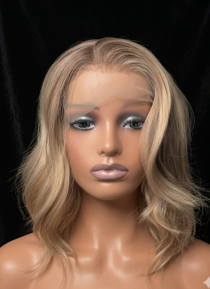 Amber in Sunset Sand | 14" Wavy 13x4 Lace Front Wig