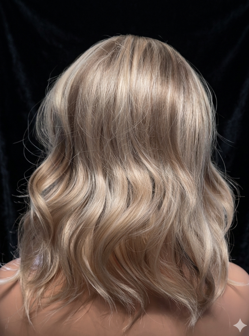 Amber in Sunset Sand | 14" Wavy 13x4 Lace Front Wig