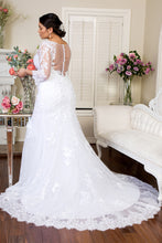 Load image into Gallery viewer, Lace Mermaid Long Sleeve Wedding Gown