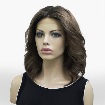 Danica in Espresso Bean | Dark Brown 16" Wavy Lace Front Wig