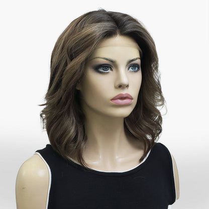 Danica in Espresso Bean | Dark Brown 16" Wavy Lace Front Wig