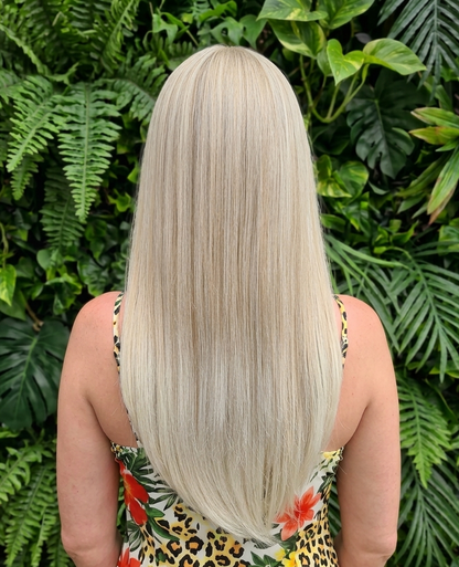 Ivy in Vanilla Bean | 22" Straight Platinum Blonde Lace Front Wig